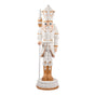 6 FT Lighted White & Gold Nutcracker