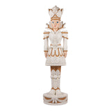6 FT Lighted Girl White & Gold Nutcracker