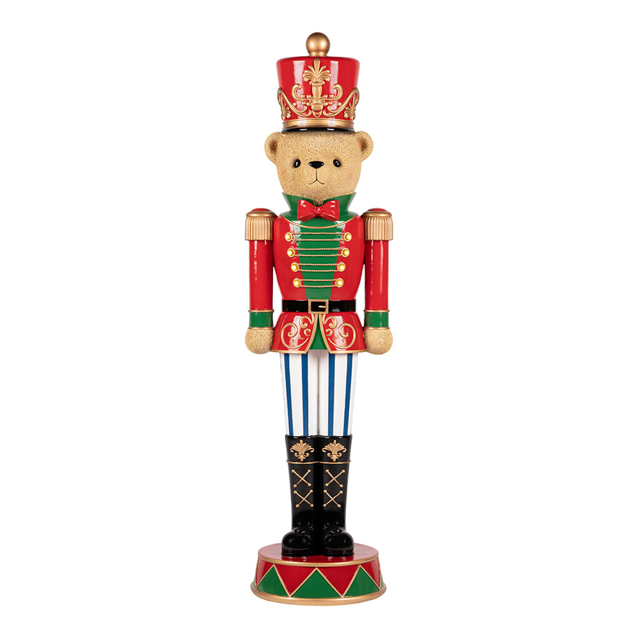 4 FT Lighted Bear Nutcracker Battery Operated