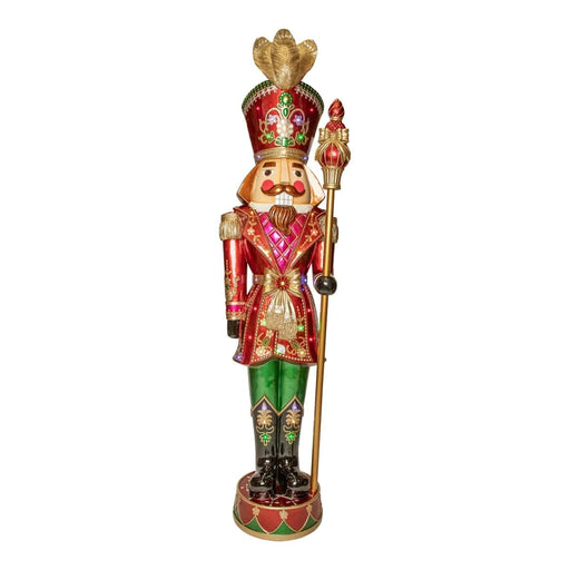 8 FT Red & Green Multi LED Nutcracker