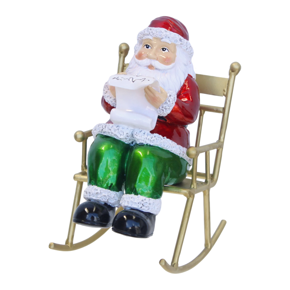 8" Santa In Rocking Chair