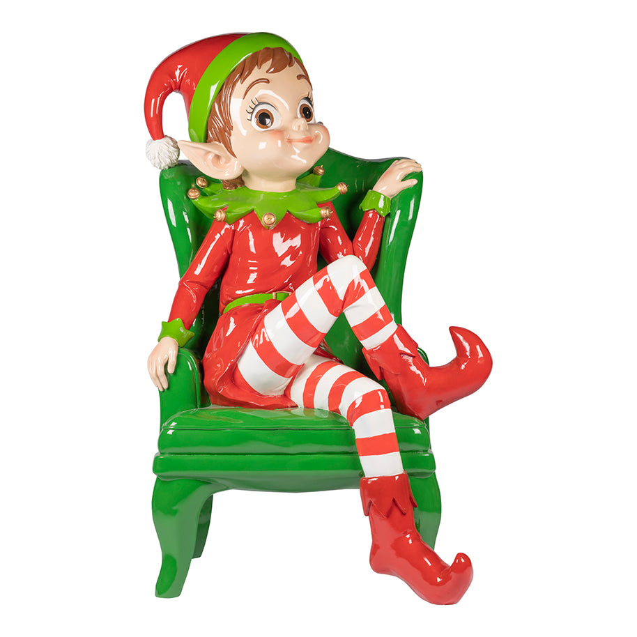 5 FT LED Sitting Elf On Sofa Battery Operated