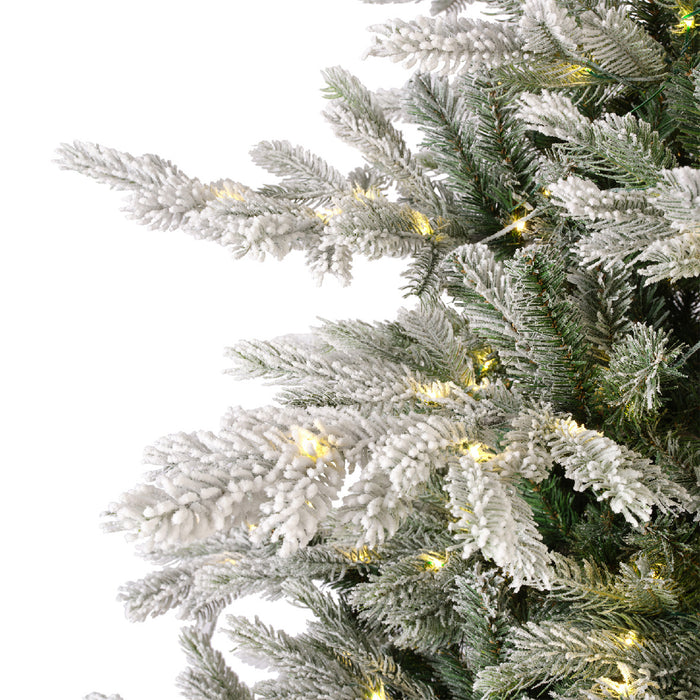 Grandis Fir Snowy Tree Pre-Lit Warm White Micro LED Lights