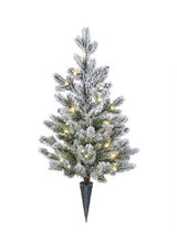 2 FT Allison Pottable Snowy Tree Micro Warm White LED