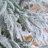 Snowy Ponderosa Tree Pre-Lit Warm White LED Lights With Flashing Motion