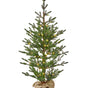 Sapling Spruce Burlap Tree Pre Lit Dual LED