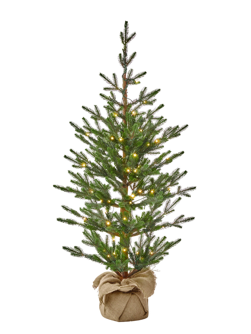 Sapling Spruce Burlap Tree Pre Lit Dual LED