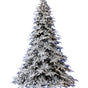 15 FT Snow Pine Slim Pre Lit Warm White LED Lights