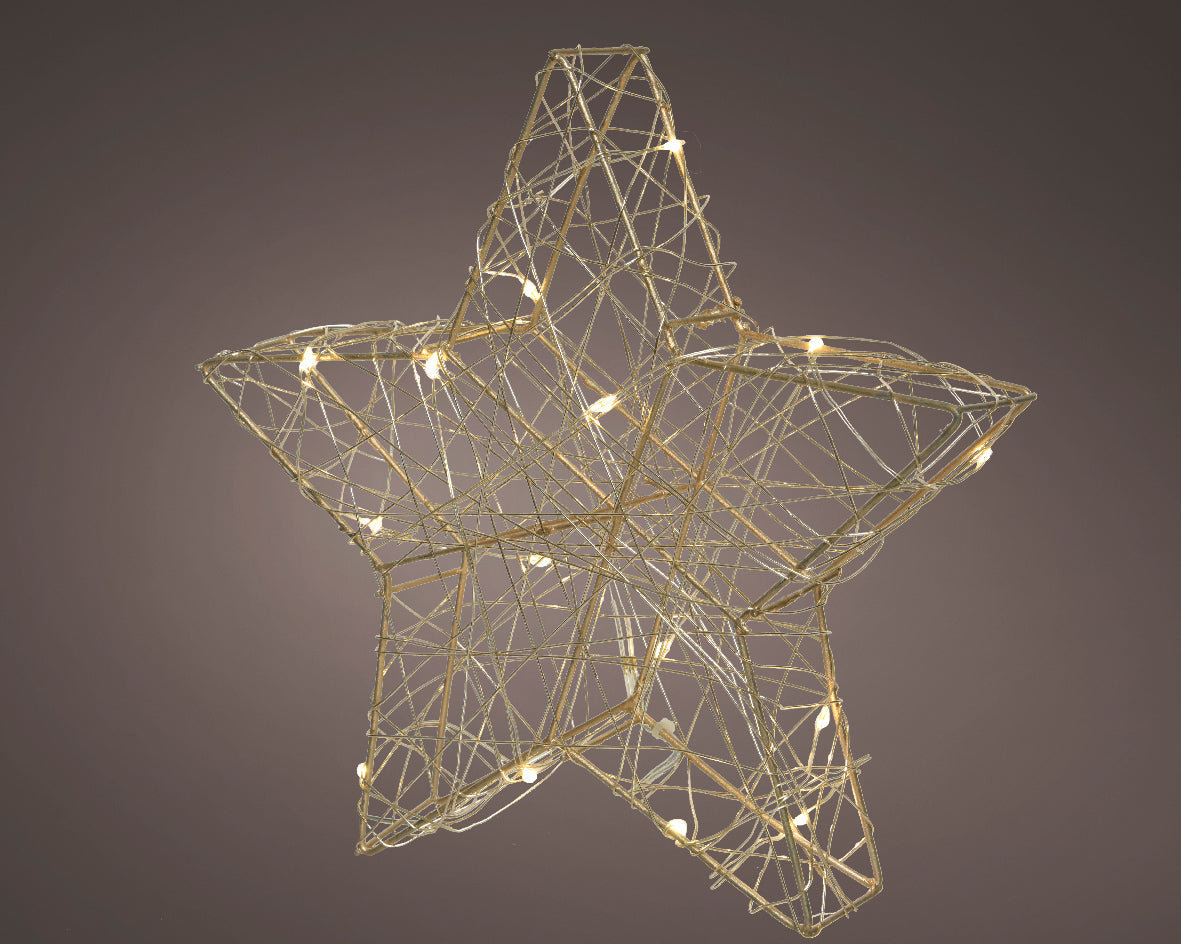 11.5" Gold Wire Battery Operated Star