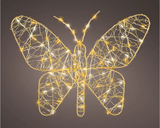 9" Micro Warm White & Classic Warm LED Gold Butterfly Battery Operated