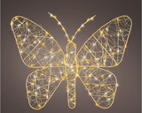 12" Micro Warm White & Classic Warm LED Gold Butterfly Battery Operated