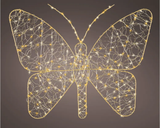 17" Micro Warm White & Classic Warm LED Gold Butterfly Battery Operated