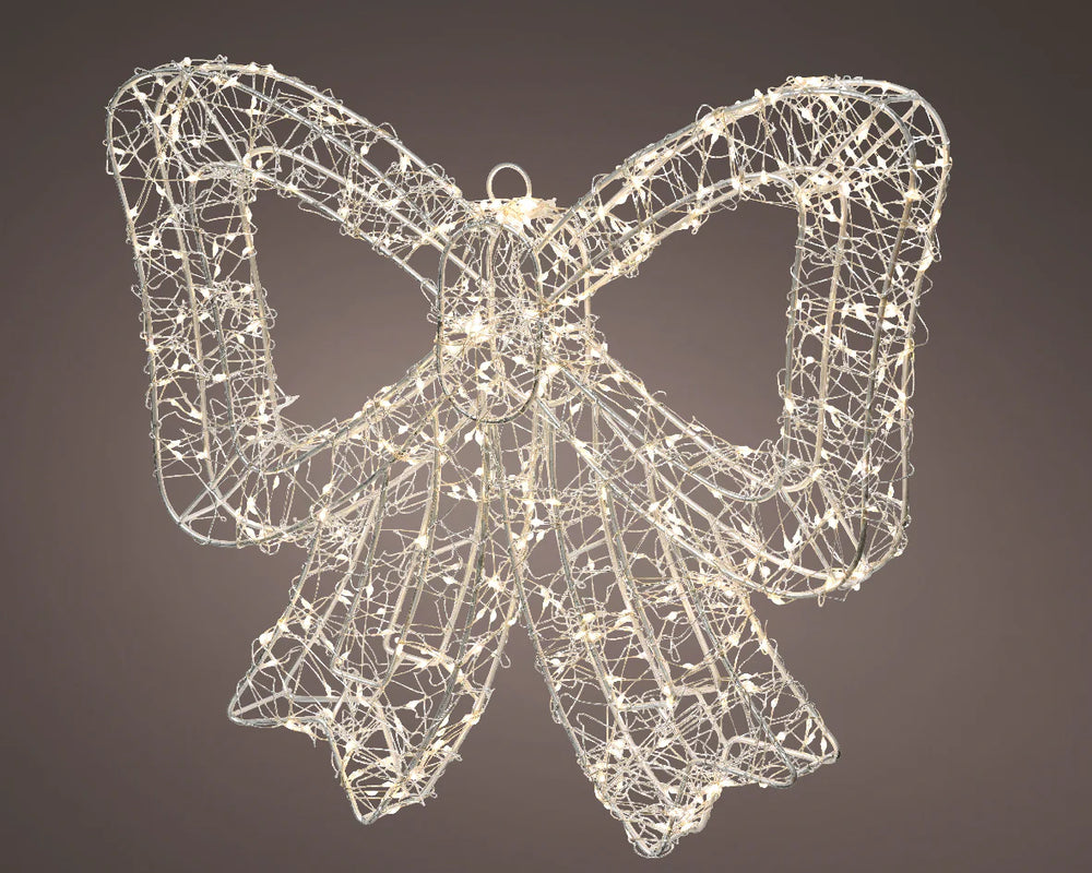 1.1 FT 500 Micro LED Warm White Silver Bow