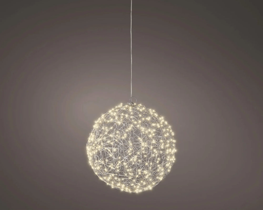11" Hanging Wire Ball Pre Lit Micro Warm White LED
