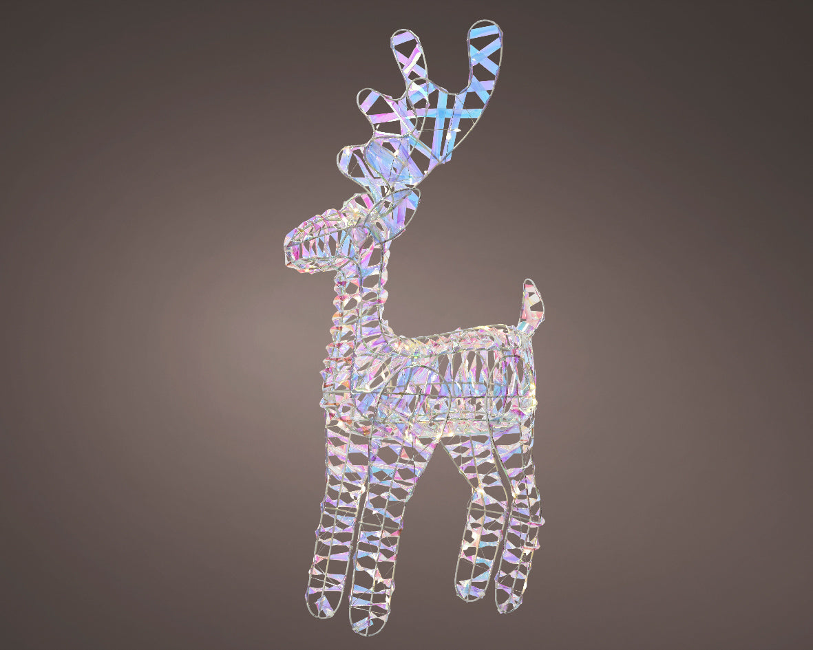 22" Iridescent Reindeer 50LED Battery Operated