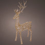9 FT Gold Reindeer Warm White & Flashing Micro LED