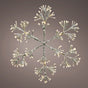 37" X 42" 480LED Warm White LED Flashing Silver Snowflake