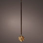 6" Micro LED Brown Ball Ornament Battery Operated
