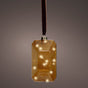 7" Micro LED Brown Jewel Ornament Battery Operated