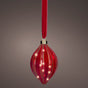 8" Micro LED Red Drop Ornament Battery Operated