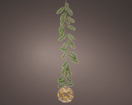 6" Micro LED Amber Ball Ornament Battery Operated