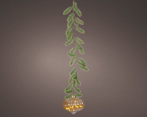 8" Micro LED Amber Onion Ornament Battery Operated