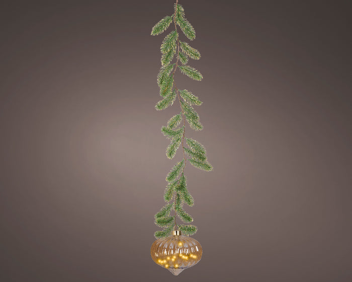 8" Micro LED Amber Onion Ornament Battery Operated