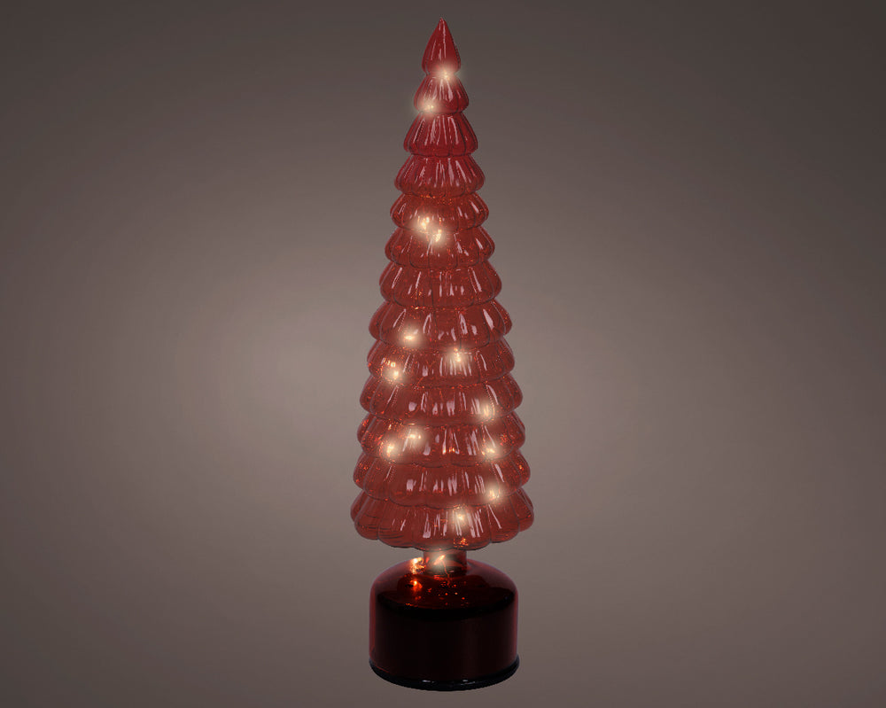 15" Micro LED Red Rotating Tree Battery Operated