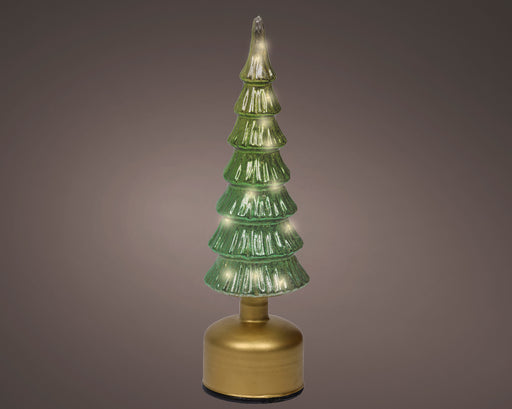 13" Micro LED Green Rotating Tree Battery Operated
