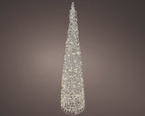 3 FT Silver Cone Tree Micro Warm White LED