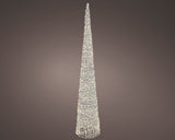 6 FT Silver Cone Tree Micro Warm White LED