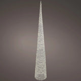9 FT Silver Cone Tree Micro Warm White LED