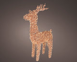 3.5 FT 800 Micro LED Warm White Rose Gold Reindeer