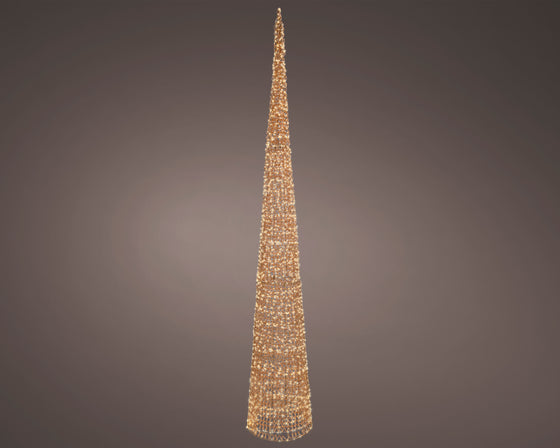 9 FT Rose Gold Cone Tree Micro Warm White LED