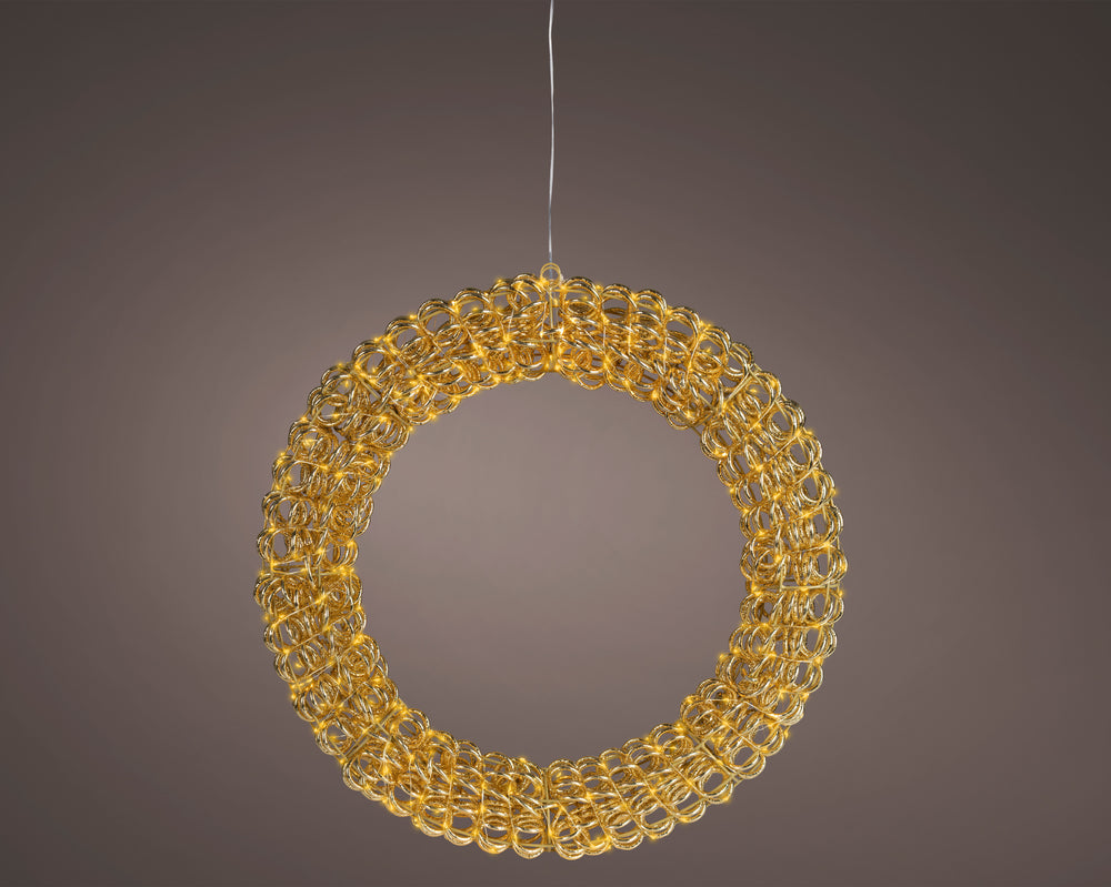23" Gold Wreath Micro Classic Warm LED