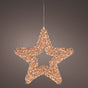 23" 400 Micro LED Warm White Rose Gold Star