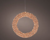 23" Rose Gold Wreath Micro Warm White LED