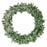Flocked Wreath Prelit With LED Clear Lights