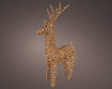 3.4 FT 72 LED Soft Warm Brown Wicker Standing Reindeer