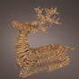 3 FT 144 LED Soft Warm Brown Wicker Laying Reindeer