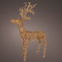 6 FT 224 LED Soft Warm Brown Wicker Standing Reindeer
