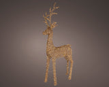 9 FT 560 LED Soft Warm Brown Wicker Reindeer