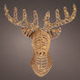 34" X 26" 48 LED Soft Warm Brown Wicker Reindeer Head