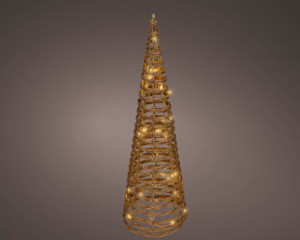 24" 32 LED Soft Warm Brown Cone Tree