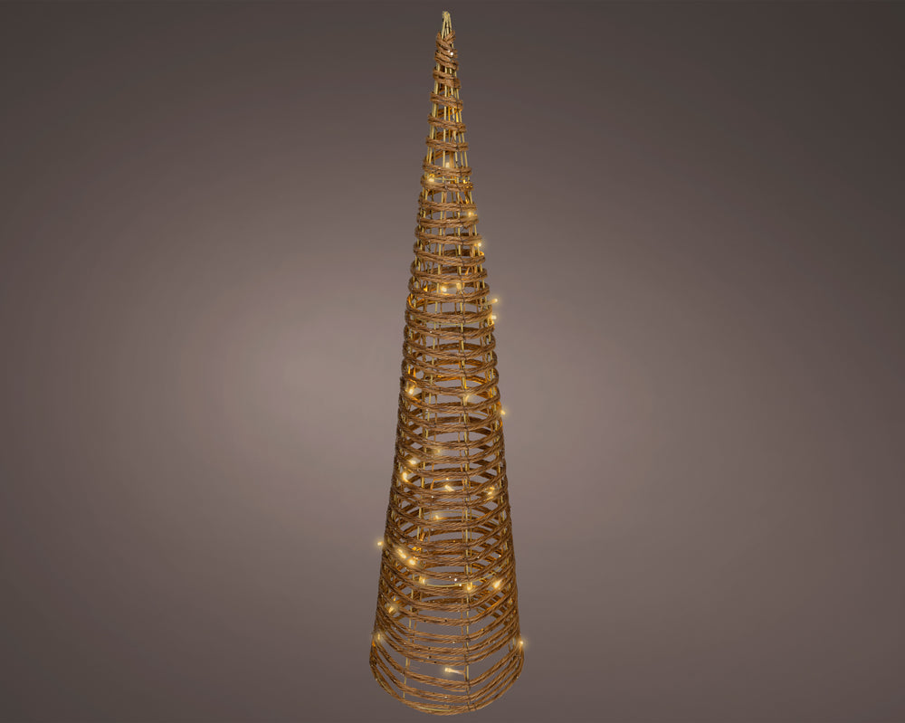 36" 48 LED Soft Warm Brown Cone Tree