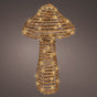 23" 48 LED Soft Warm Brown Wicker Mushroom