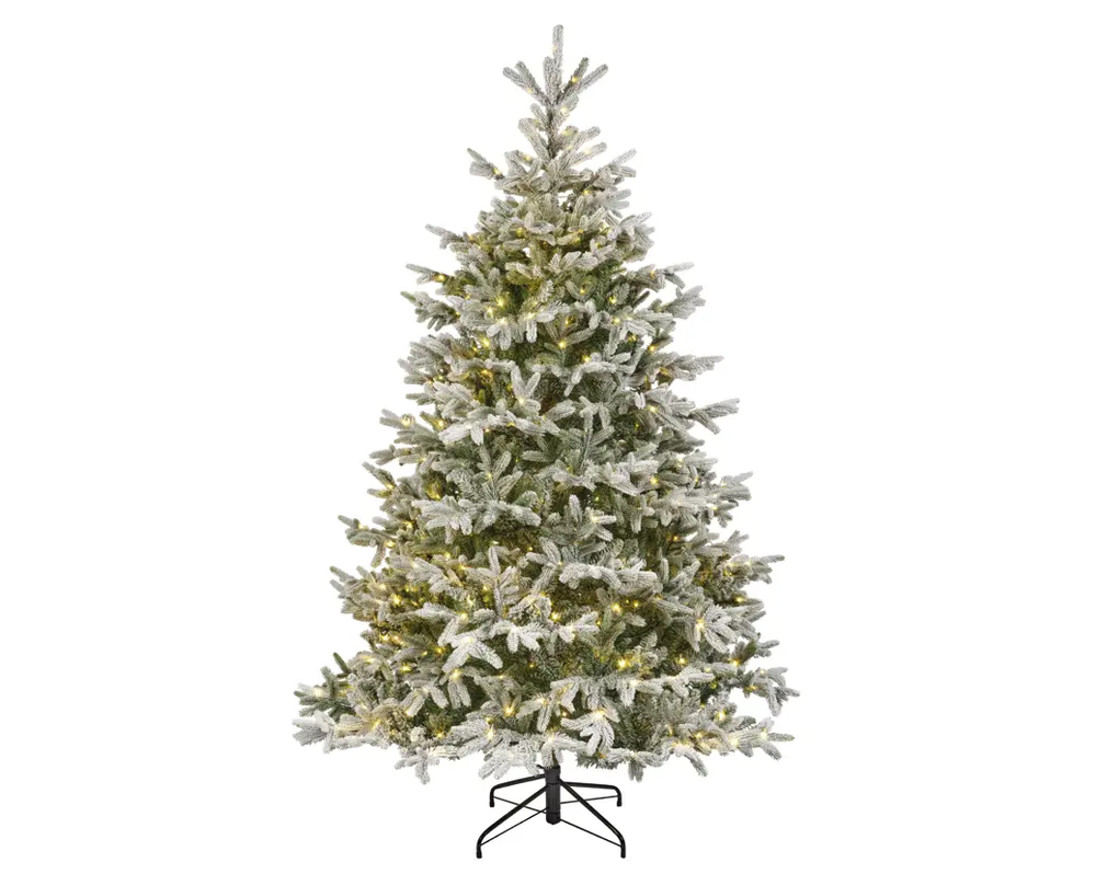 Nordmann Snowy Fir Tree Pre Lit Warm White Micro LED Lights
