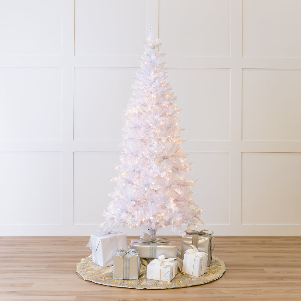 White Tiffany Tinsel Tree