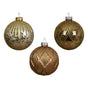 4" Pearl Glitter Glass Ornament