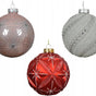 4" Lilac Glitter Glass Ornament Assorted